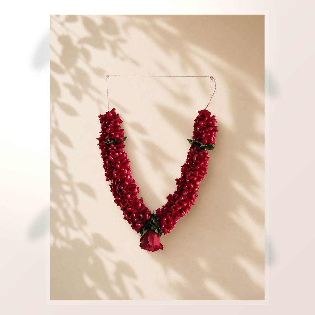 Fresh handcrafted floral garland alternate product view